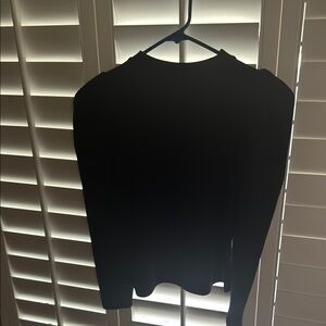 Who What Wear Black Crew Neck Knit Sweater